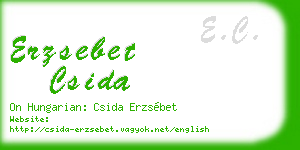 erzsebet csida business card