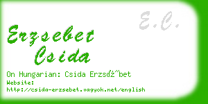 erzsebet csida business card